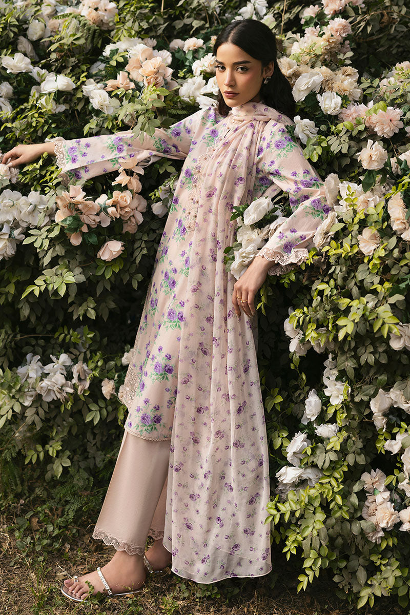 Cross Stitch | Premium Lawn 25 | ROSY AFFAIR M Lavender Pinocchio Lawn