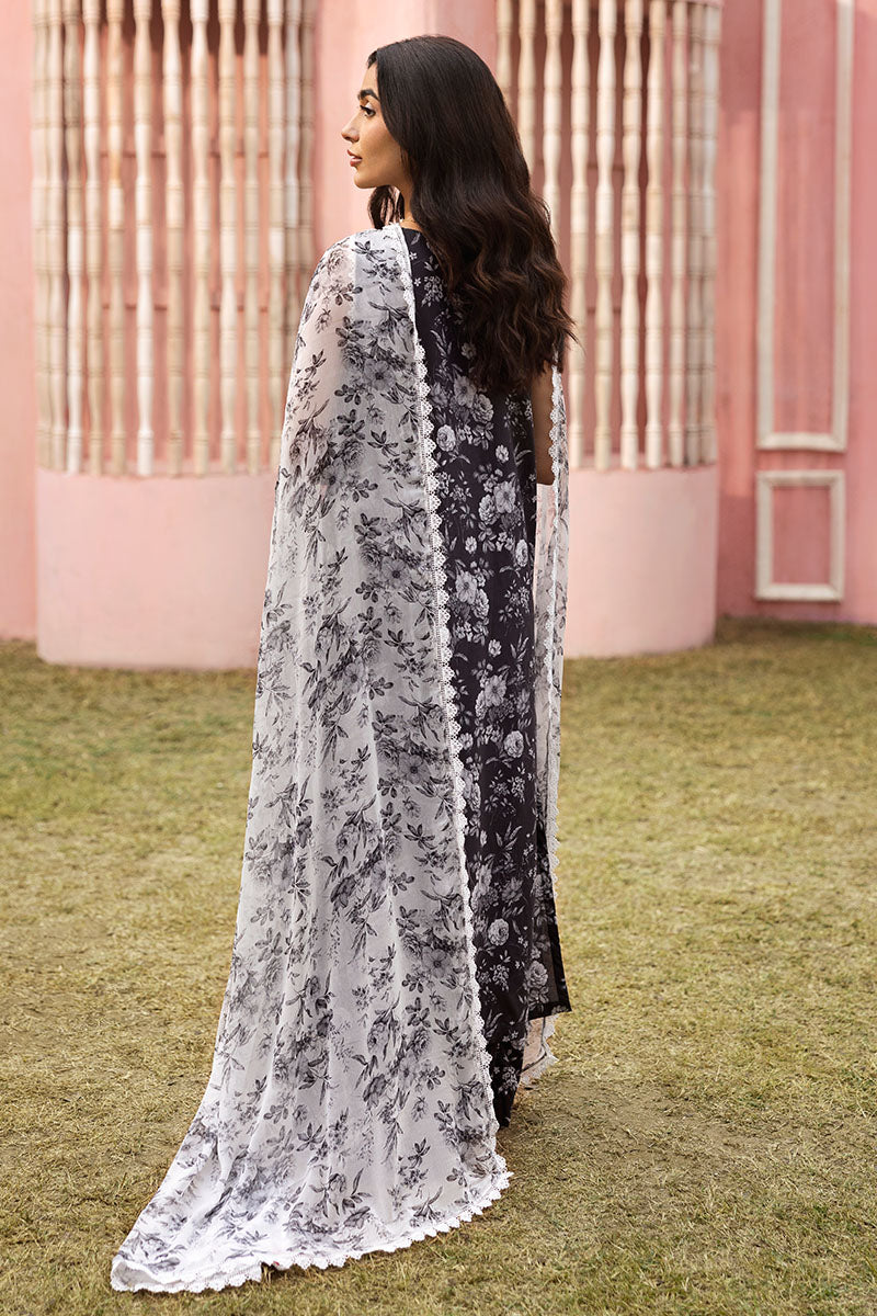 Cross Stitch | Premium Lawn 25 | SOMBER ESCAPE S Black Lawn