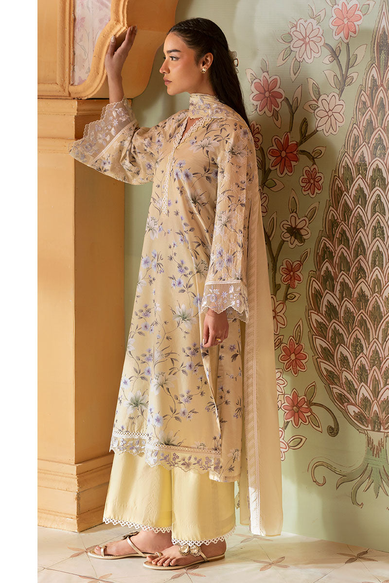 Cross Stitch | Premium Lawn 25 | OLIVE MUSE M Beige Lawn