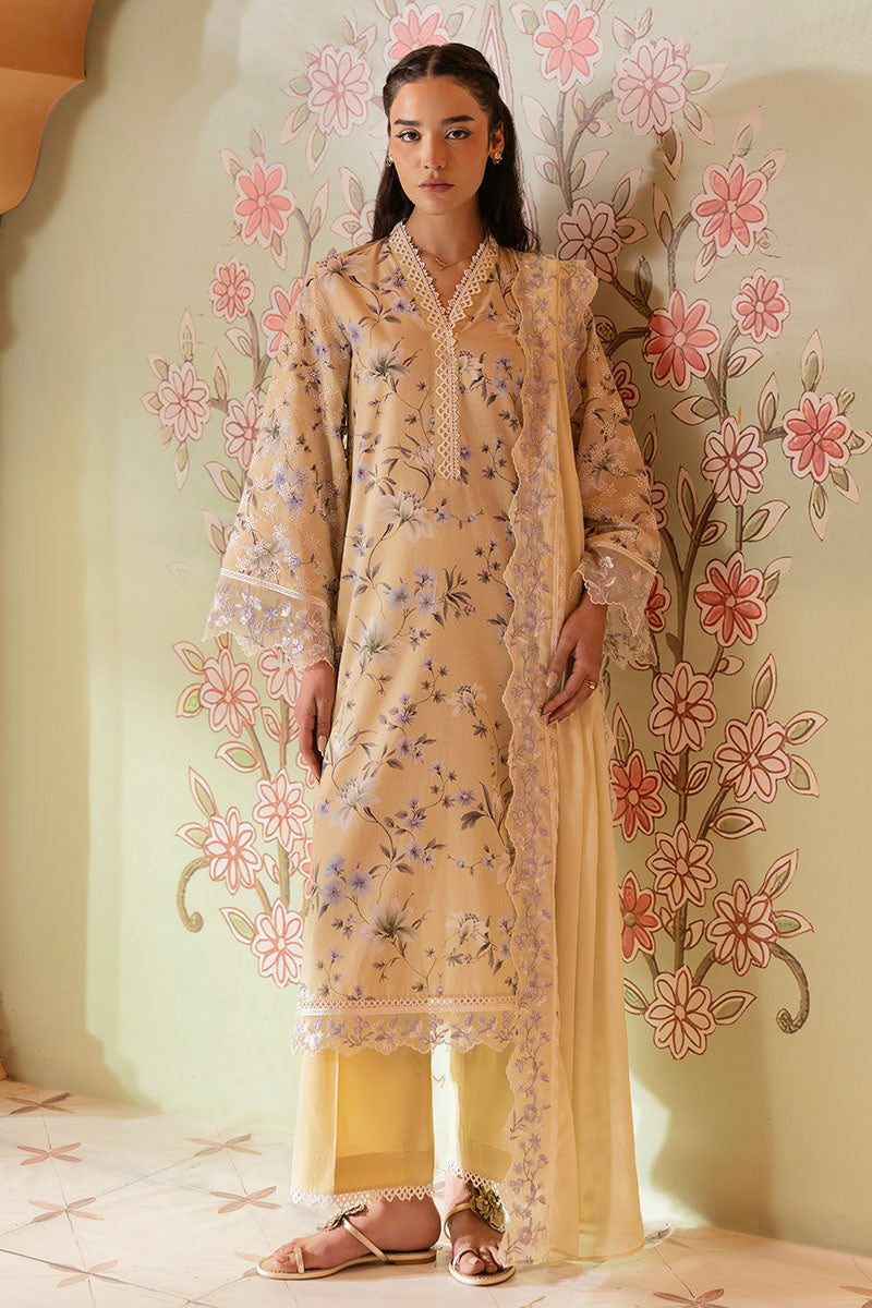Cross Stitch | Premium Lawn 25 | OLIVE MUSE XS Beige Lawn