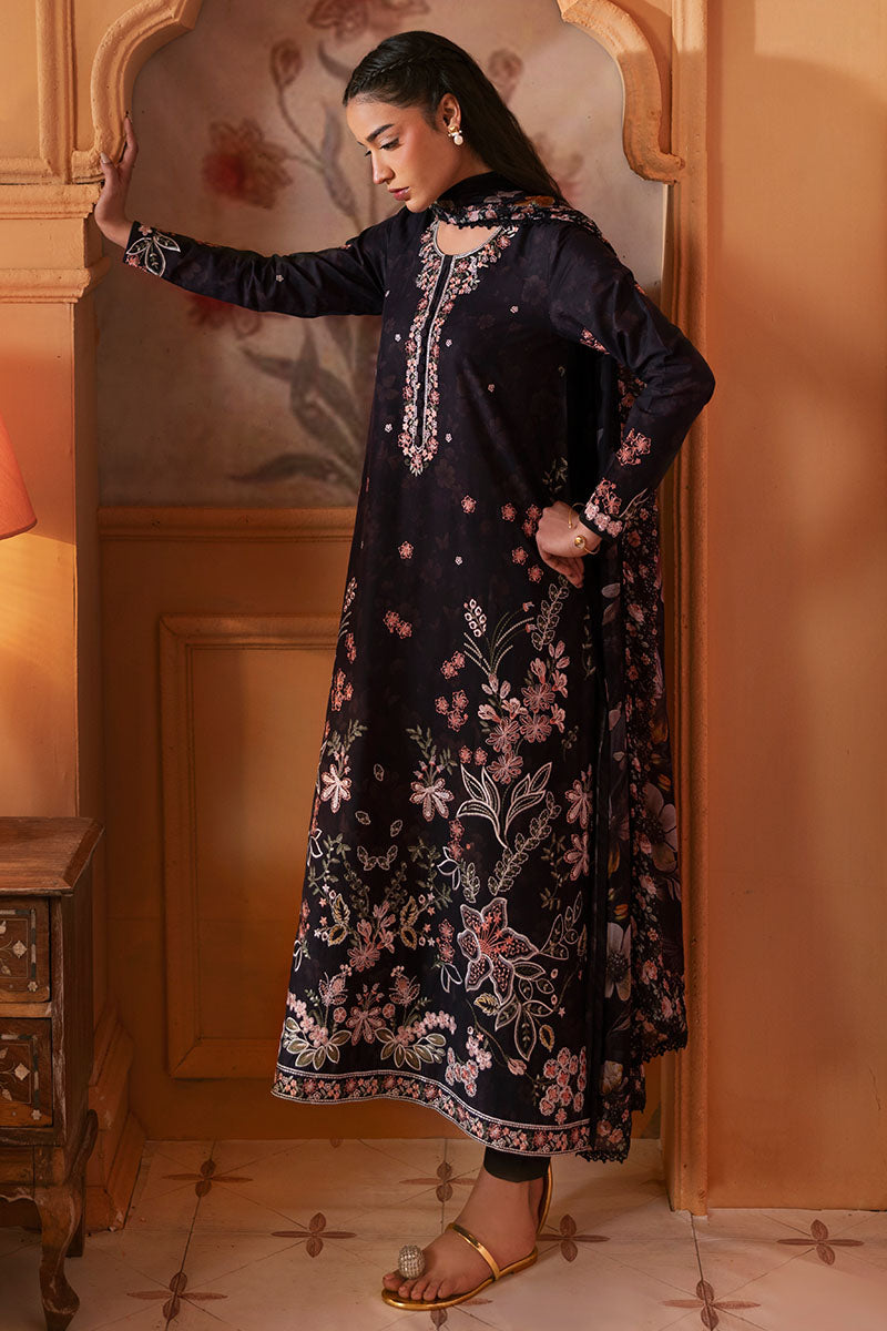 Cross Stitch | Premium Lawn 25 | CAVIAR CHARM M Black Lawn