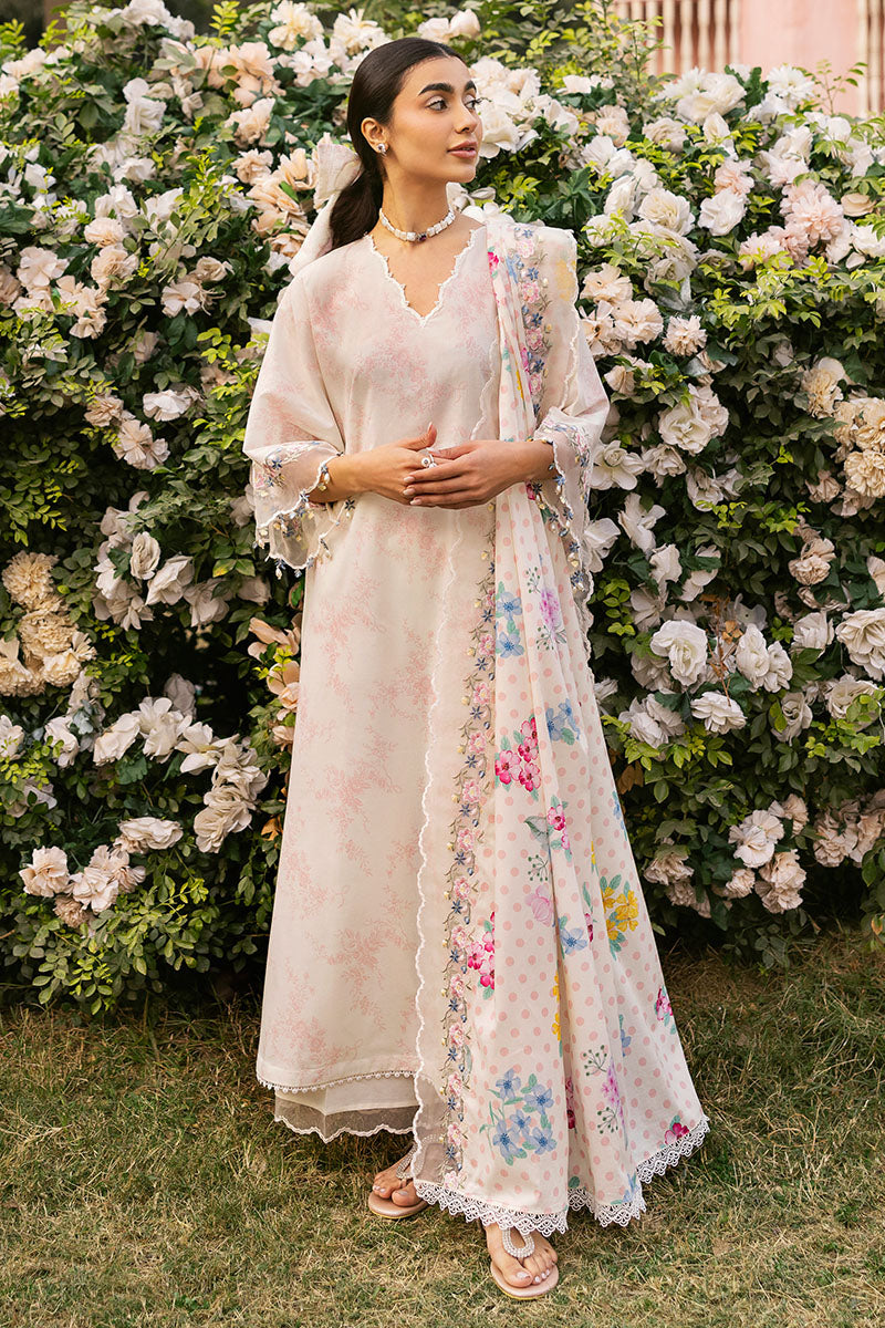 Cross Stitch | Premium Lawn 25 | PASTEL BLOOM XS White Lawn