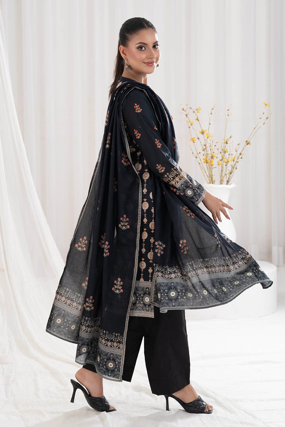Gul Ahmed | Summer Special 25 | CLP-52206 Custom Size Black Lawn