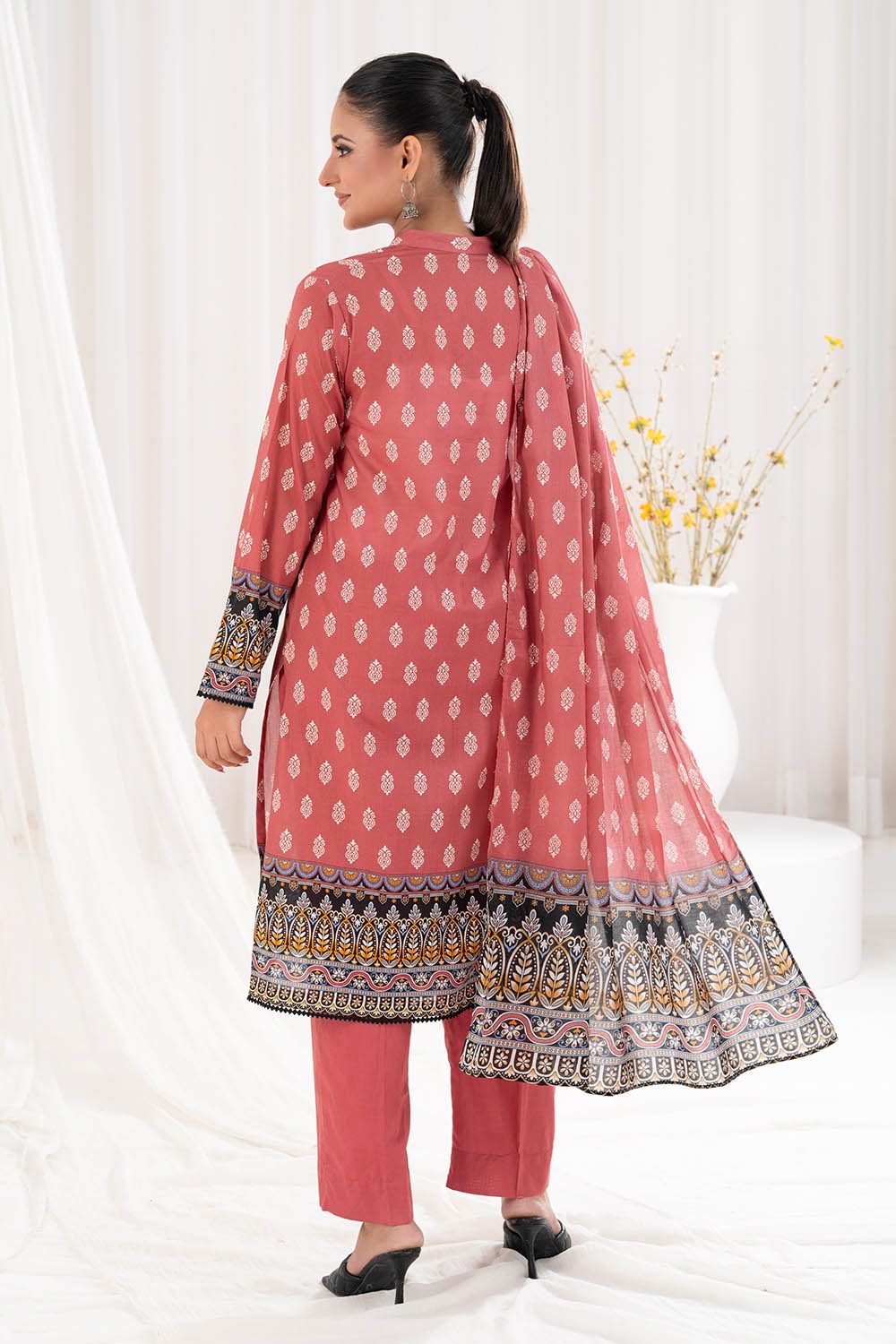 Gul Ahmed | Summer Special 25 | CLP-52210 S Coral Red Lawn