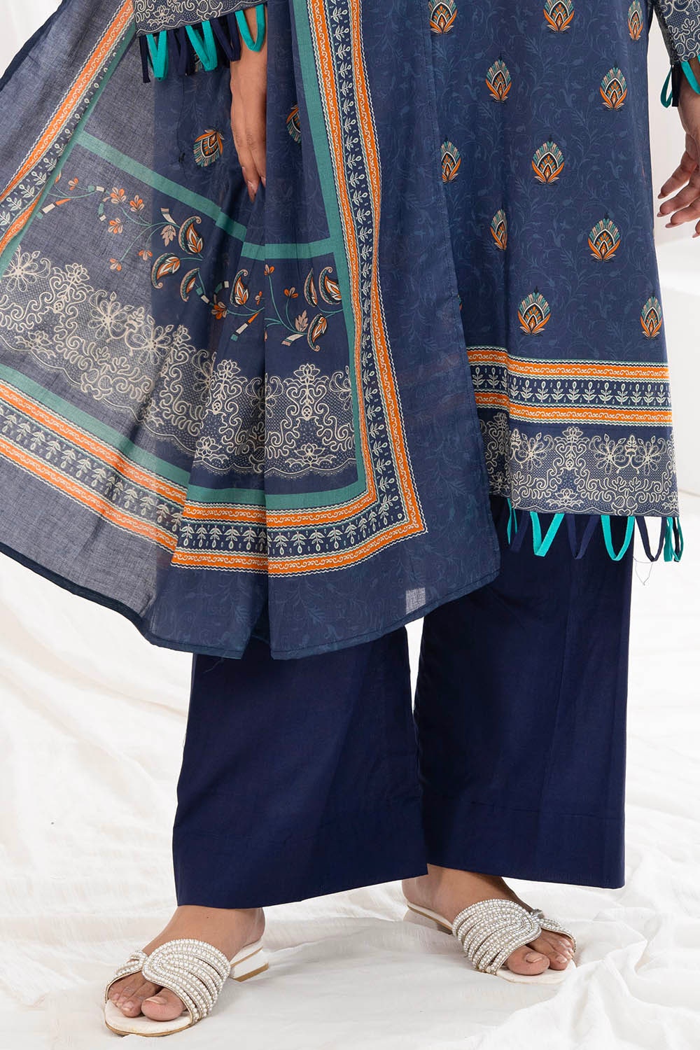 Gul Ahmed | Summer Special 25 | CLP-52211 Custom Size Navy Lawn