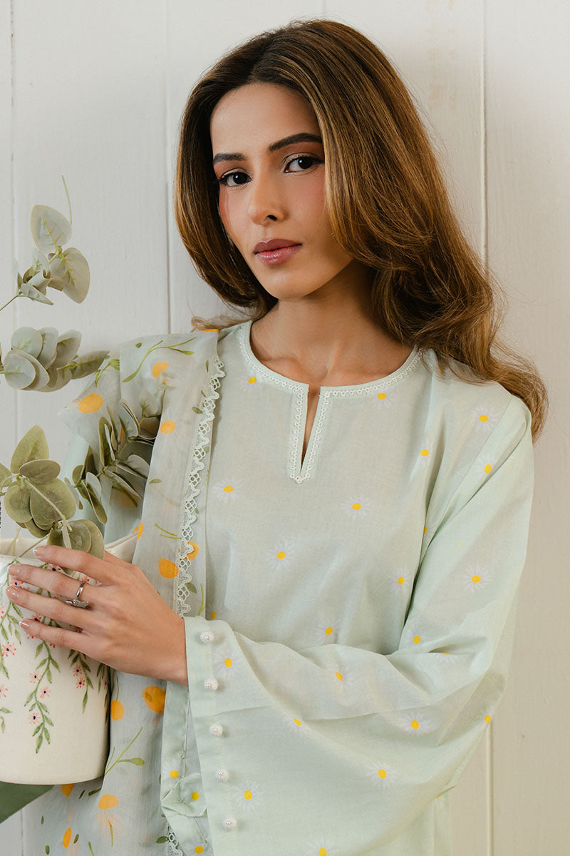 Cross Stitch | Daily Wear 25 | DAISY BLOOM-3 PC M Mint Green Lawn