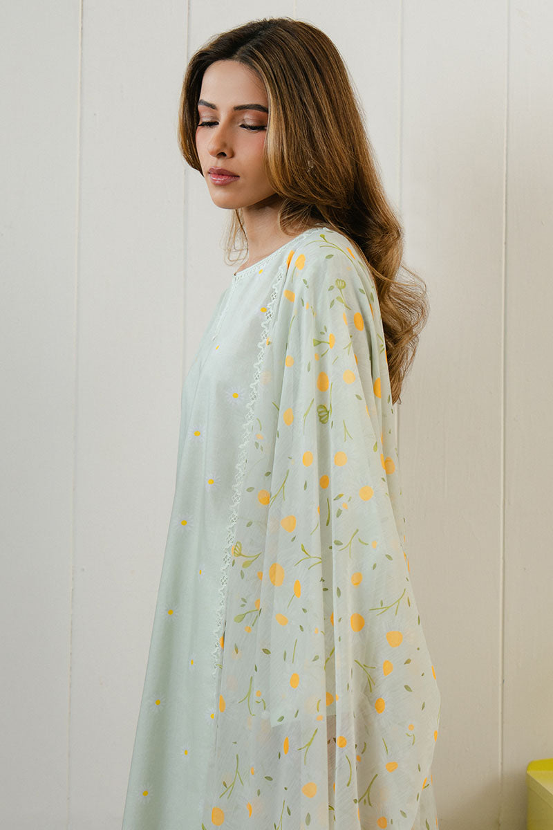 Cross Stitch | Daily Wear 25 | DAISY BLOOM-3 PC XL Mint Green Lawn