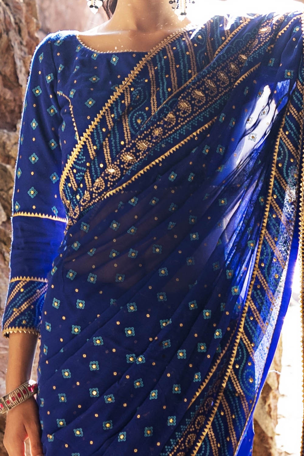 Gul Ahmed | Chunri Lawn 25 | PRS-52002 B M Cobalt Blue Chiffon