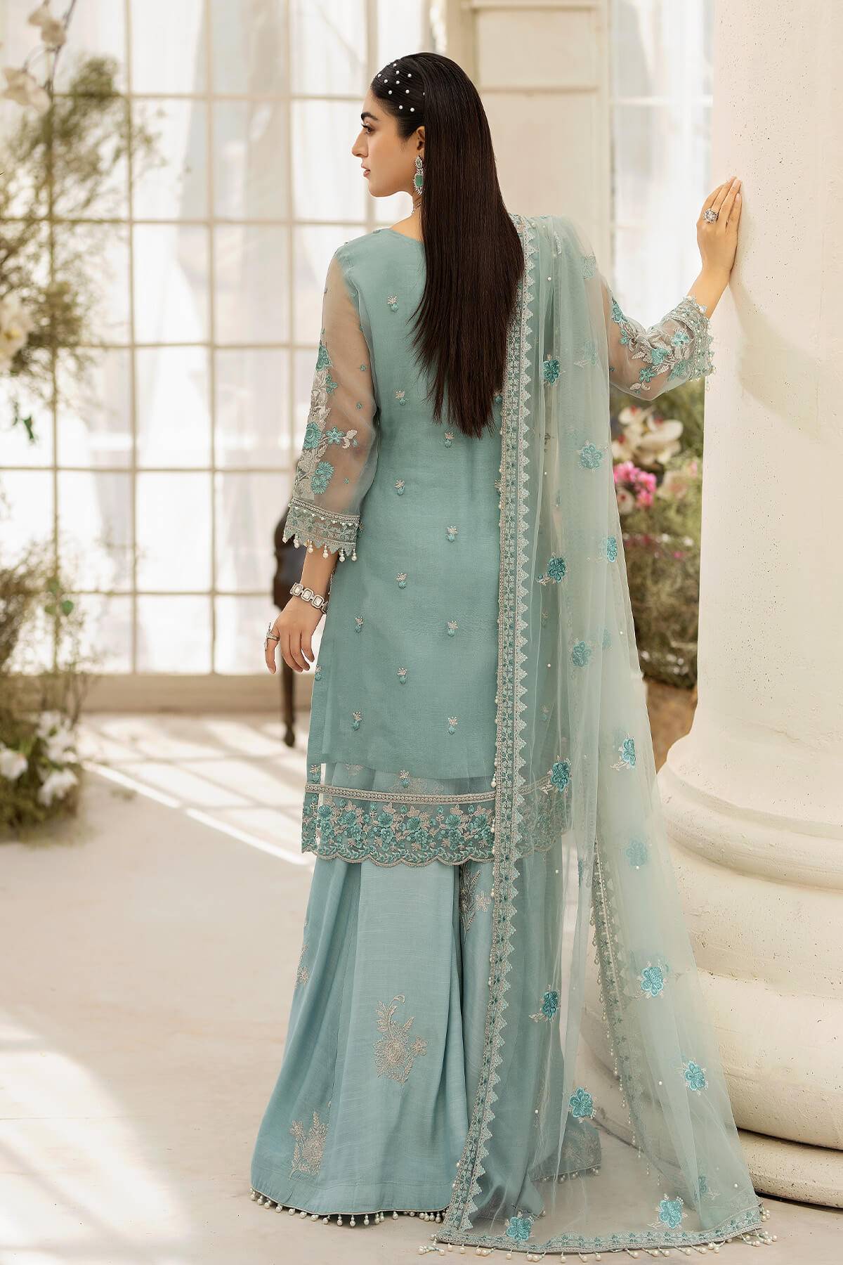 Raeesa Premium | Dehleez Formals | DL-1013 Caribbean Coast - Pakistani Designer Dress - by Raeesa Premium | Type: Formal - 100% Original at Saira Sultan