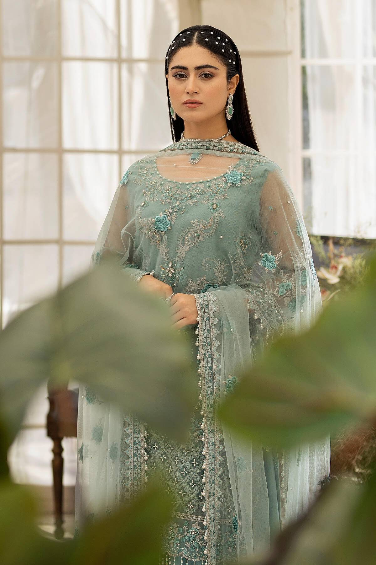 Raeesa Premium | Dehleez Formals | DL-1013 Caribbean Coast - Pakistani Designer Dress - by Raeesa Premium | Type: Formal - 100% Original at Saira Sultan