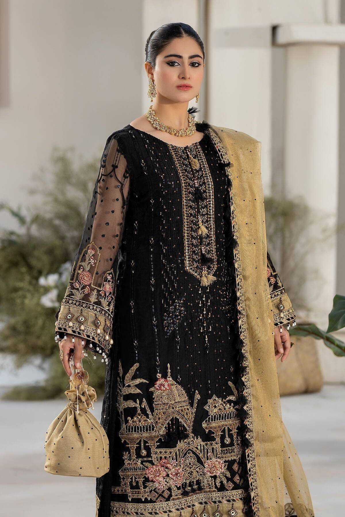Raeesa Premium | Dehleez Formals | DL-1017 Nightingale - Pakistani Designer Dress - by Raeesa Premium | Type: Formal - 100% Original at Saira Sultan