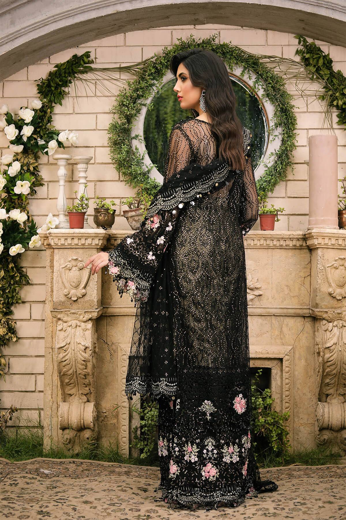 Raeesa Premium | Wajadan Wedding Formals | WD-3 Metal Black - Pakistani Designer Dress - by Raeesa Premium | Type: Bridal - 100% Original at Saira Sultan