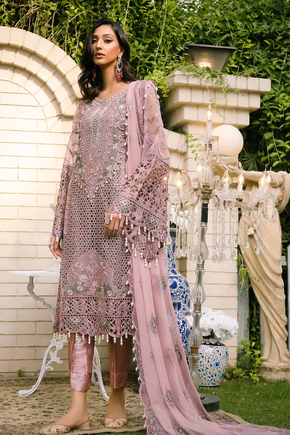 Raeesa Premium | Wajadan Wedding Formals | WD-7 Opera Mauve - Pakistani Designer Dress - by Raeesa Premium | Type: Bridal - 100% Original at Saira Sultan