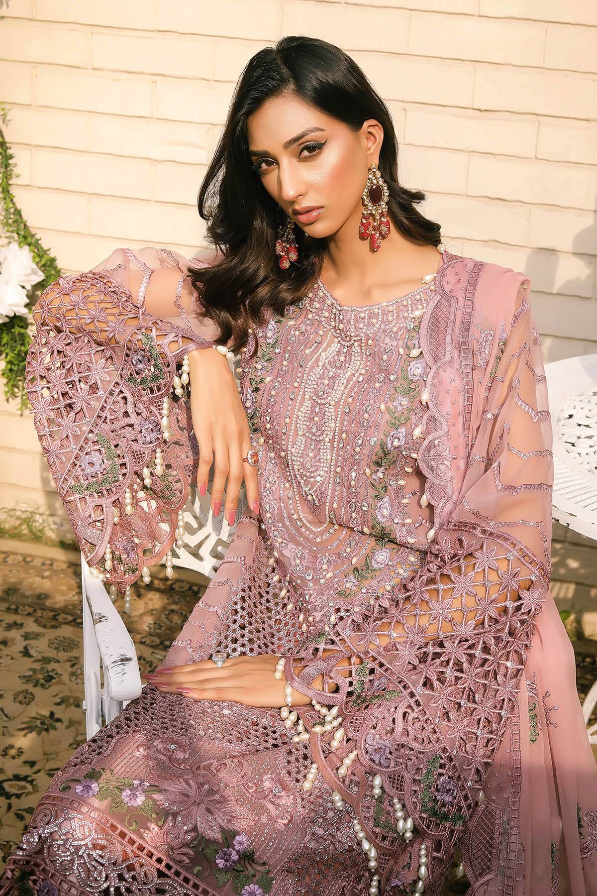 Raeesa Premium | Wajadan Wedding Formals | WD-7 Opera Mauve - Pakistani Designer Dress - by Raeesa Premium | Type: Bridal - 100% Original at Saira Sultan