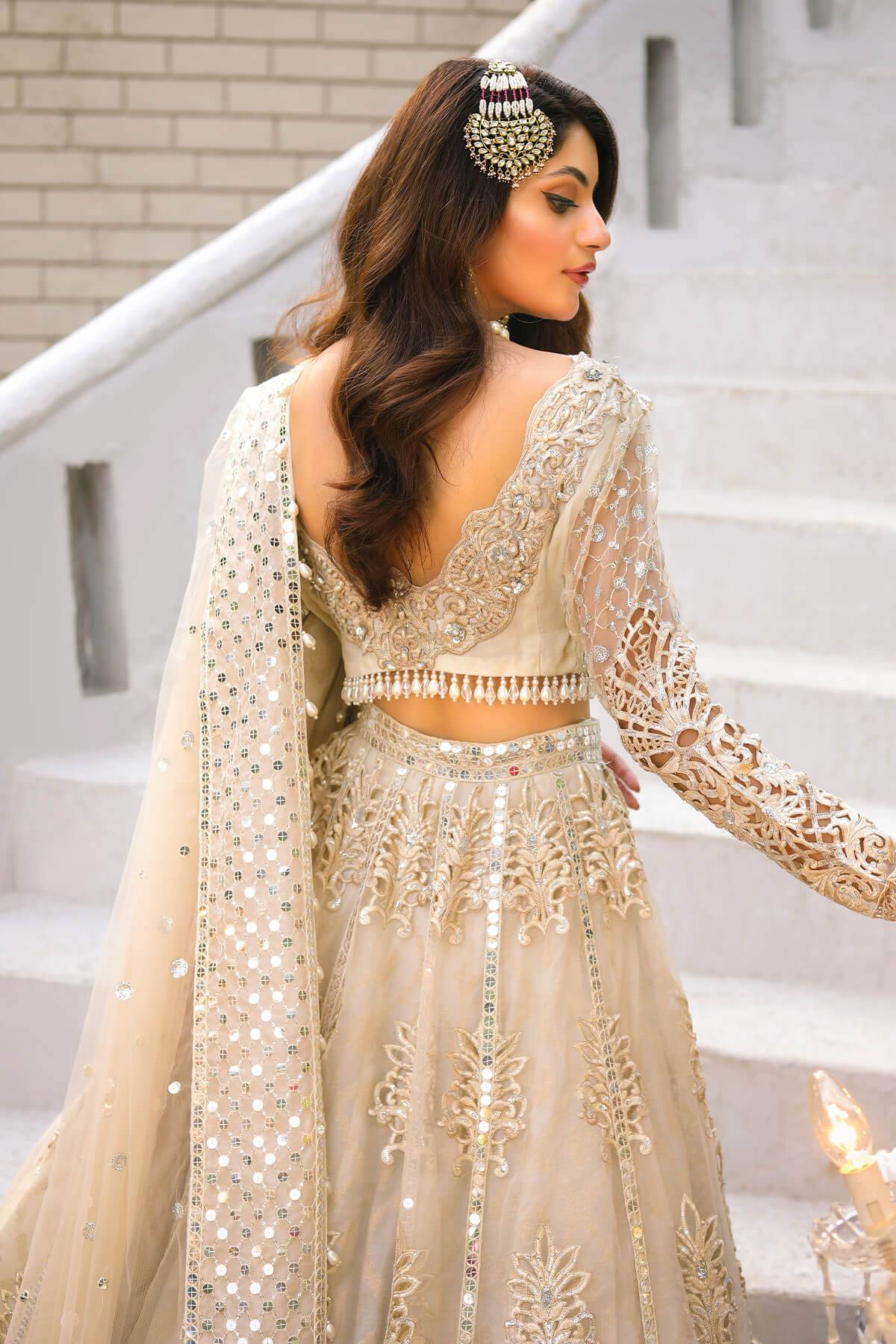 Raeesa Premium | Wajadan Wedding Formals | WD-1 Pearl White - Pakistani Designer Dress - by Raeesa Premium | Type: Bridal - 100% Original at Saira Sultan