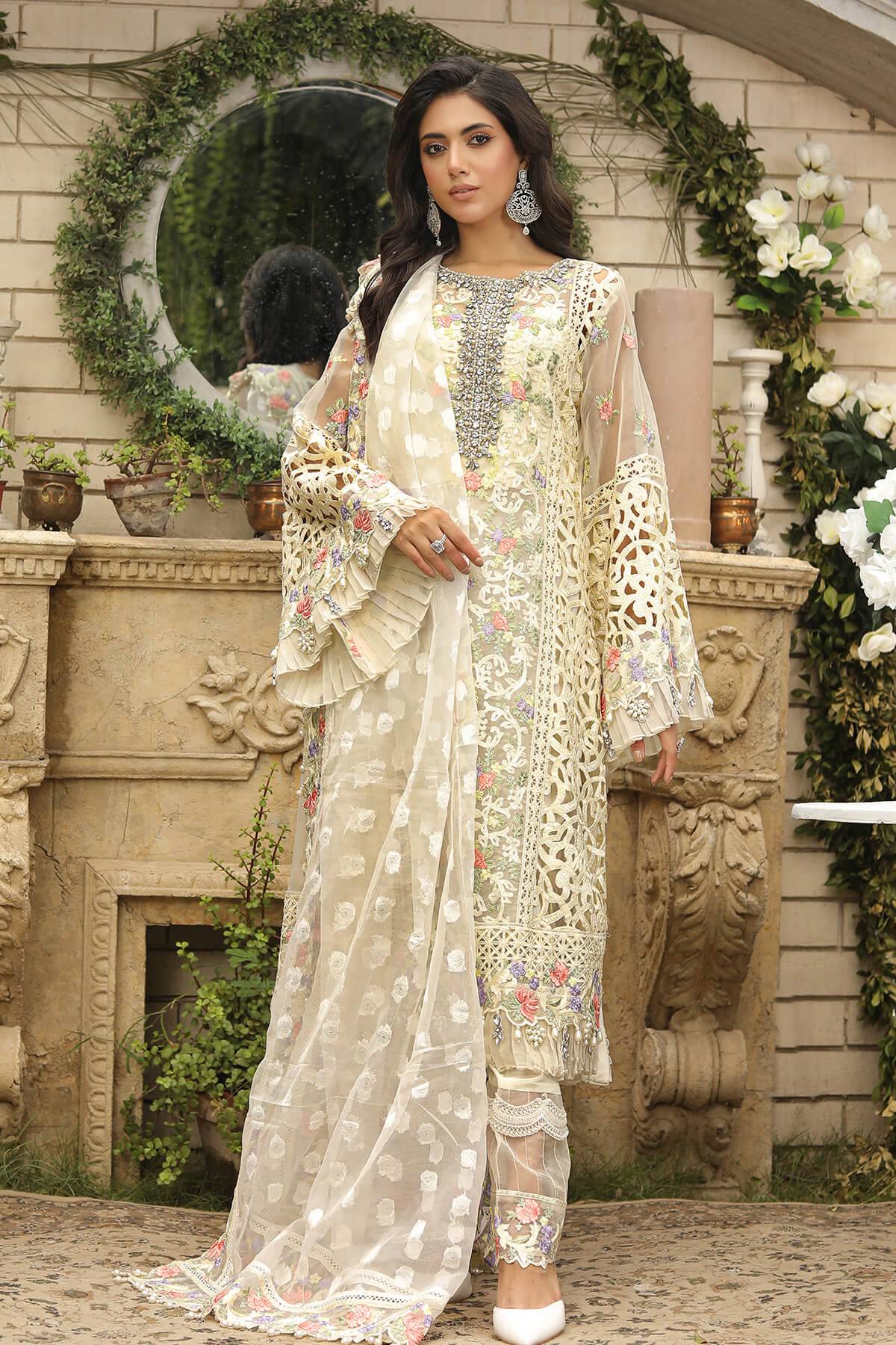 Raeesa Premium | Wajadan Wedding Formals | WD-8 Ivory - Pakistani Designer Dress - by Raeesa Premium | Type: Bridal - 100% Original at Saira Sultan
