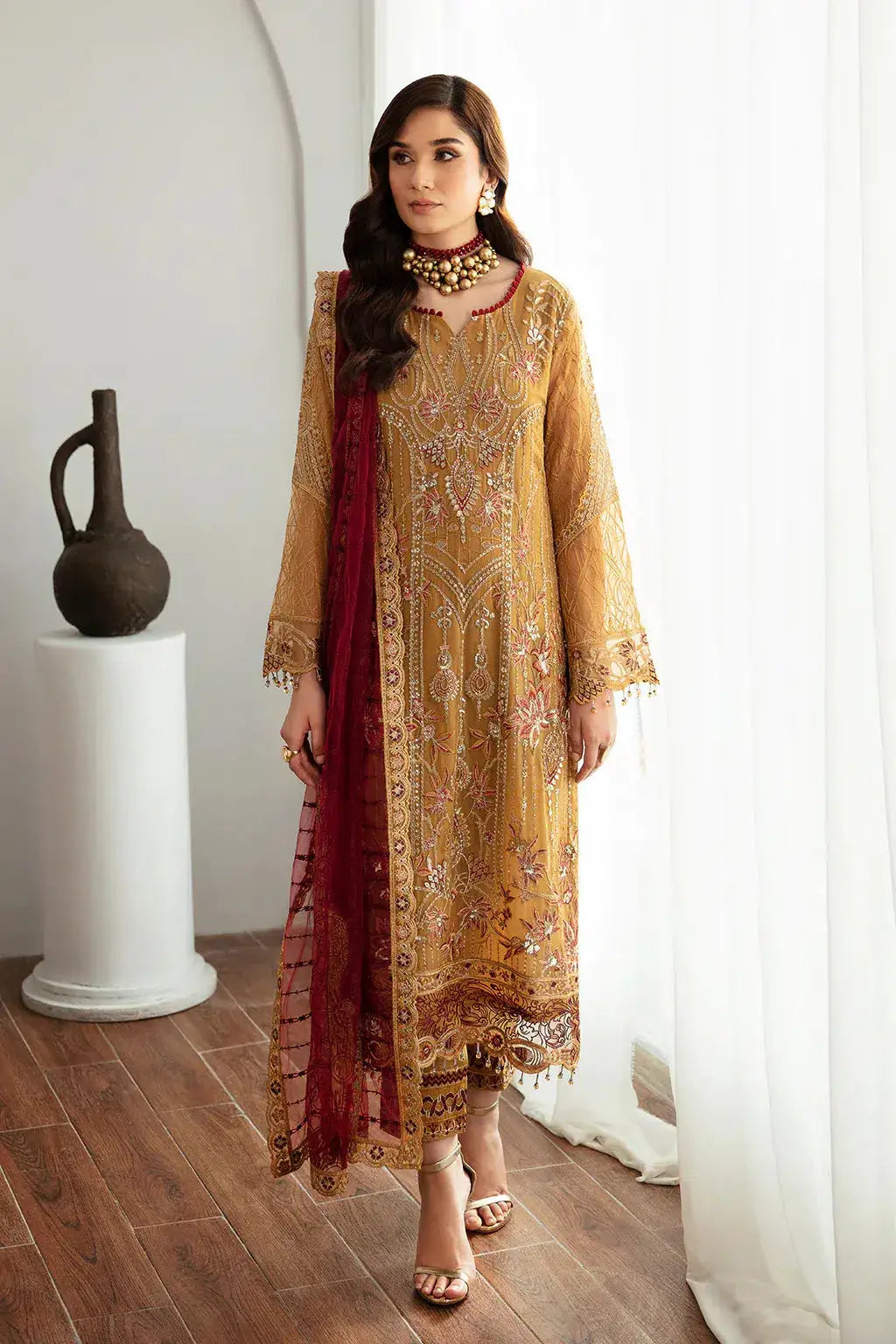 Ramsha | Rangoon Chiffon Collection | D-1110 - Pakistani Designer Dress - by Ramsha | Type: Formal - 100% Original at Saira Sultan