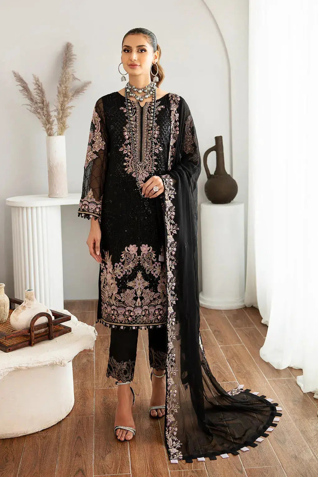 Ramsha | Rangoon Chiffon Collection | D-1106 - Pakistani Designer Dress - by Ramsha | Type: Formal - 100% Original at Saira Sultan