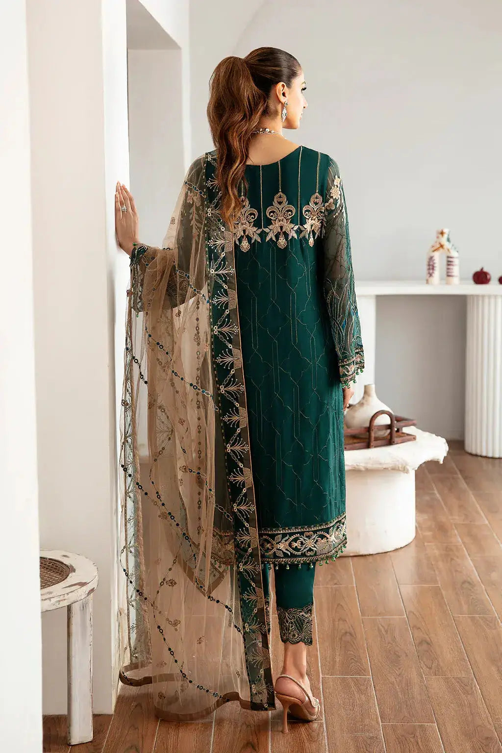 Ramsha | Rangoon Chiffon Collection | D-1101 - Pakistani Designer Dress - by Ramsha | Type: Formal - 100% Original at Saira Sultan