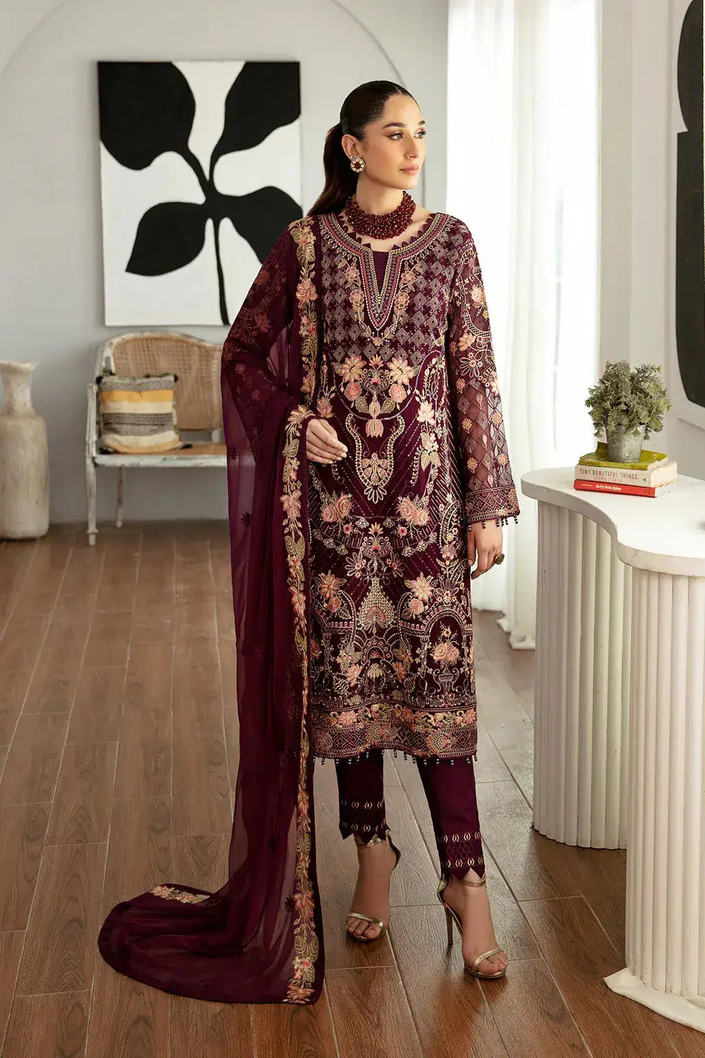 Ramsha | Rangoon Chiffon Collection | D-1104 - Pakistani Designer Dress - by Ramsha | Type: Formal - 100% Original at Saira Sultan