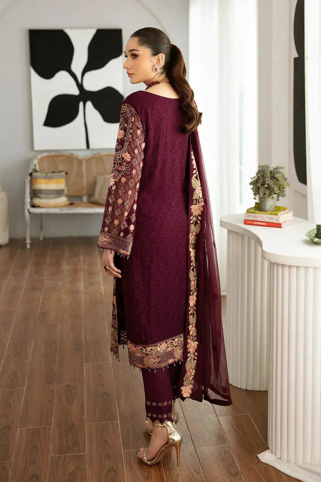 Ramsha | Rangoon Chiffon Collection | D-1104 - Pakistani Designer Dress - by Ramsha | Type: Formal - 100% Original at Saira Sultan
