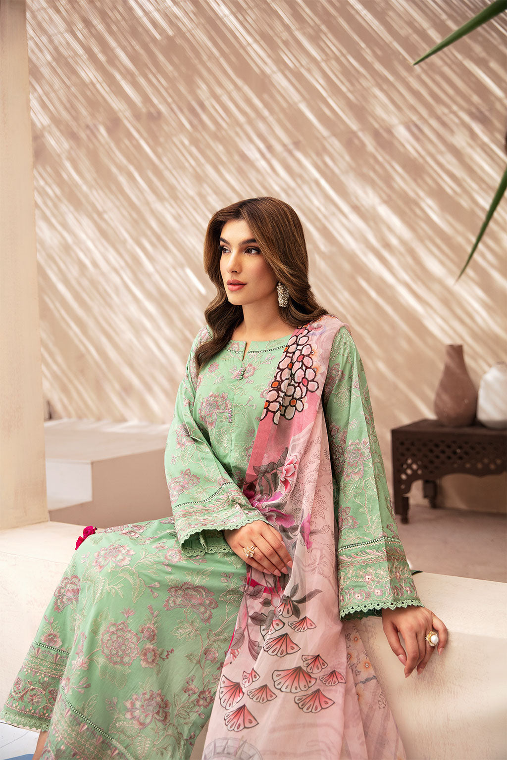 Ramsha | Andaaz Collection | Z-1006 XL Sage Green Lawn