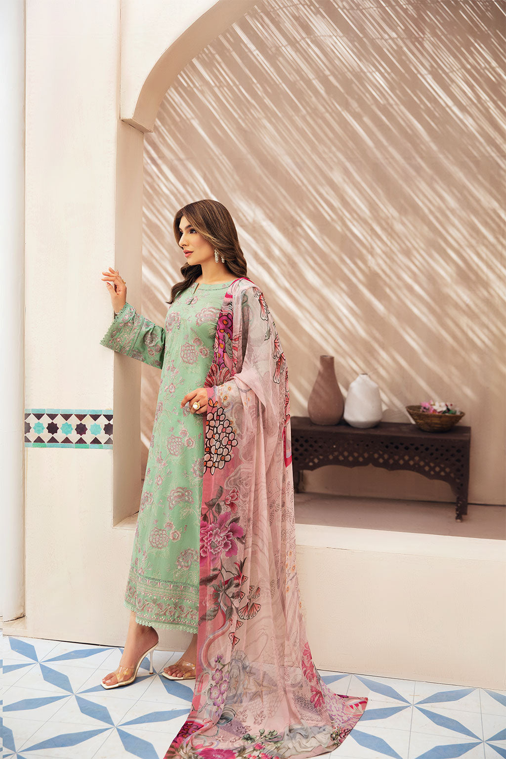 Ramsha | Andaaz Collection | Z-1006 L Sage Green Lawn