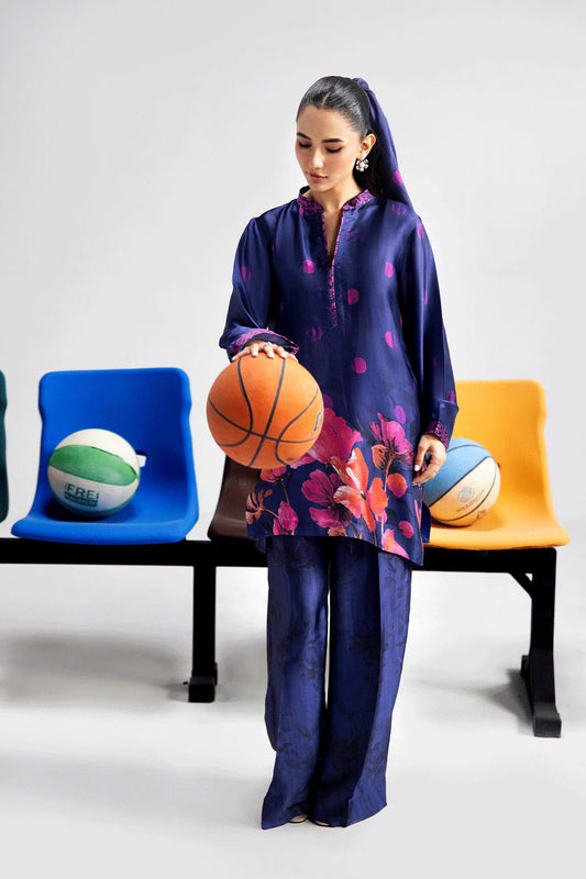 Afsanah | The Print Edit | CRYSTAL TALE AP-117 XS Blue Silk