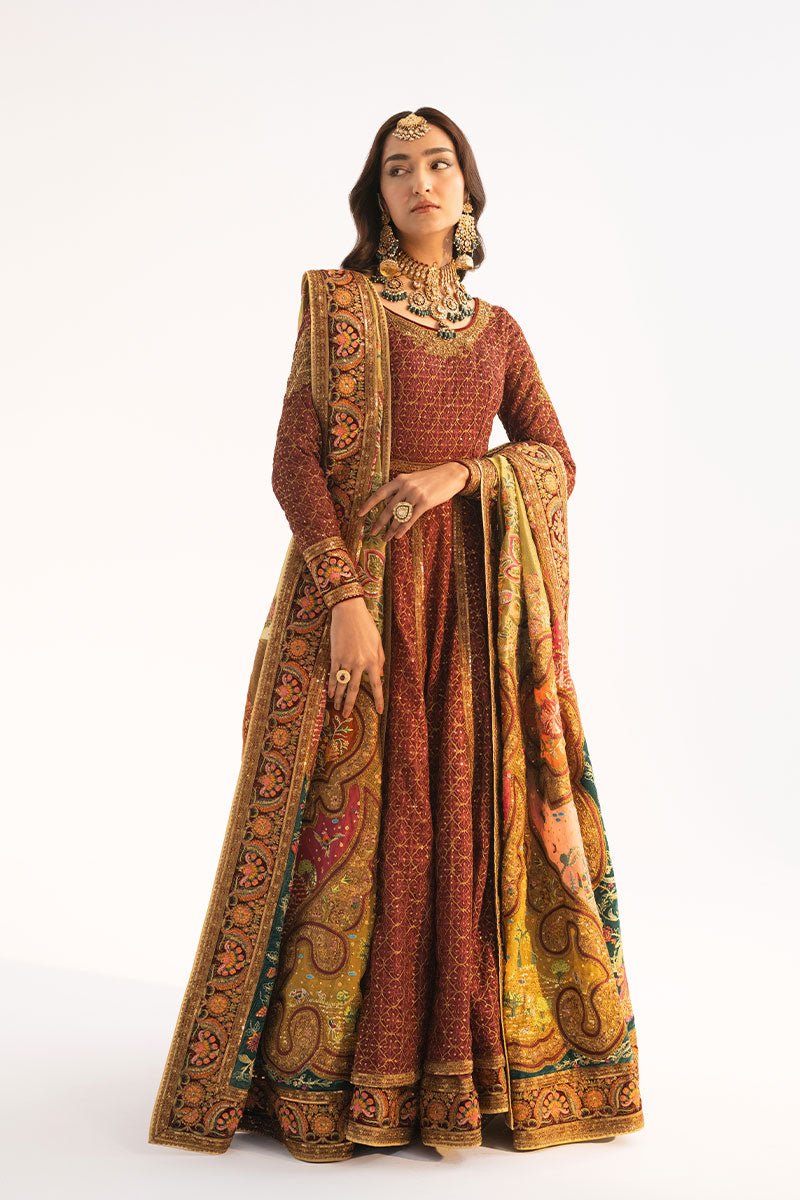 Fahad Hussayn | Ashk o Atar | ROSHANDEZ XL Maroon Net