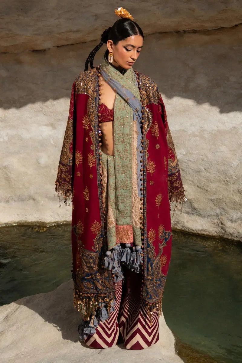 Sana Safinaz | Winter Luxury 23 | S231-003B-CP - Pakistani Designer Dress - by Sana Safinaz | Type: Luxury - 100% Original at Saira Sultan