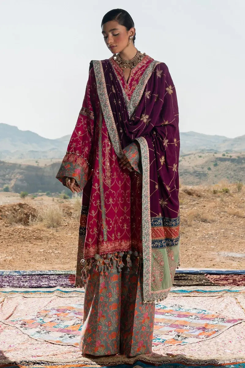 Sana Safinaz | Winter Luxury 23 | S231-004B-CP - Pakistani Designer Dress - by Sana Safinaz | Type: Luxury - 100% Original at Saira Sultan