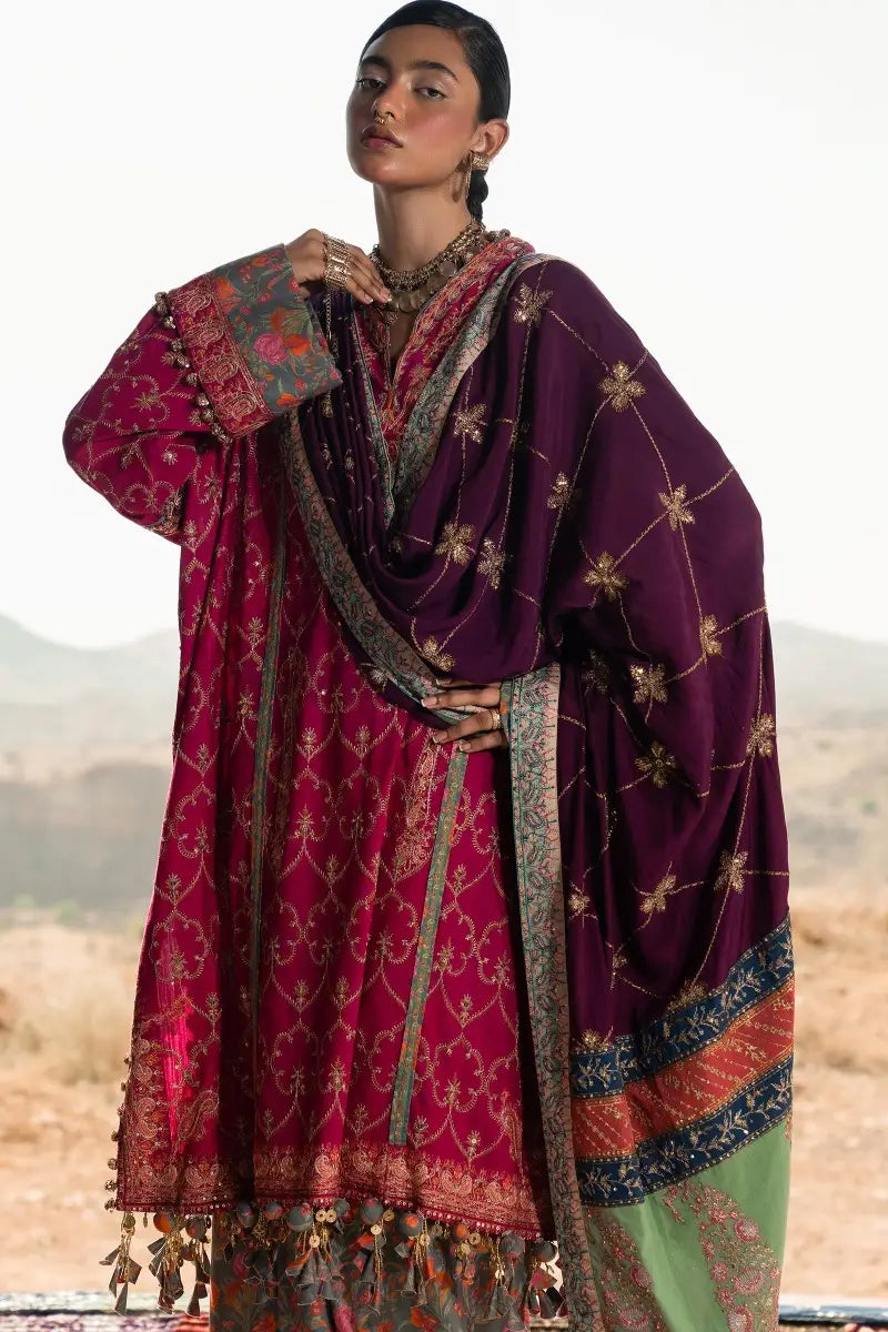 Sana Safinaz | Winter Luxury 23 | S231-004B-CP - Pakistani Designer Dress - by Sana Safinaz | Type: Luxury - 100% Original at Saira Sultan