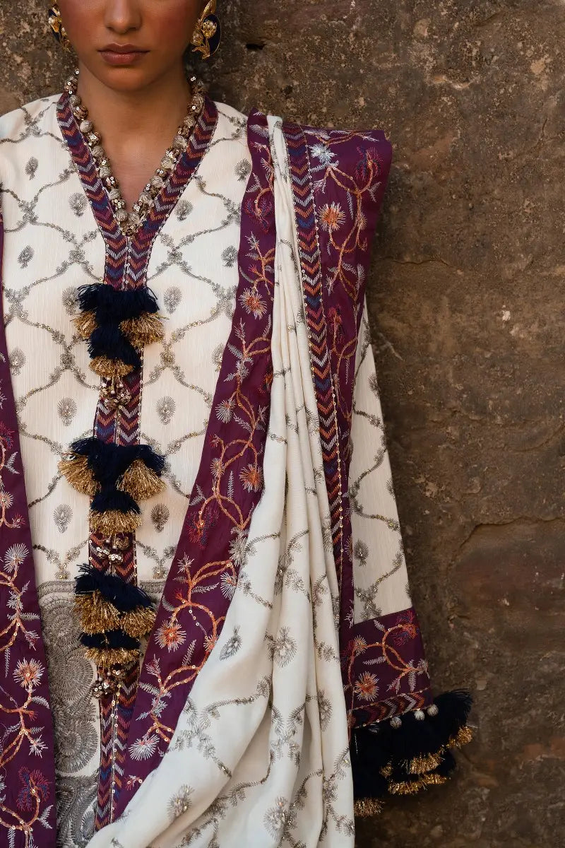 Sana Safinaz | Winter Luxury 23 | S231-005A-CP - Pakistani Designer Dress - by Sana Safinaz | Type: Luxury - 100% Original at Saira Sultan