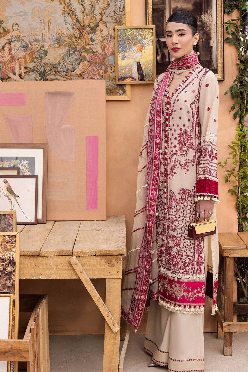Saad Shaikh | LaAmour Luxury Lawn | Zena - Pakistani Designer Dress - by Saad Shaikh | Type: Luxury - 100% Original at Saira Sultan