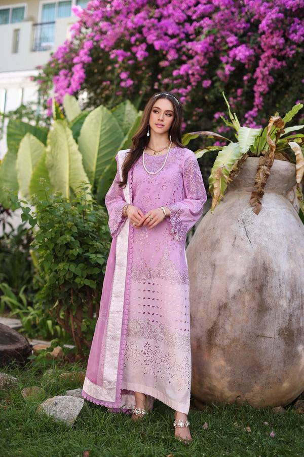 Noor by Saadia Asad | Luxury Chikankari Lawn24 | D9-A Pink - Pakistani Designer Dress - by Noor by Saadia Asad | Type: Luxury - 100% Original at Saira Sultan