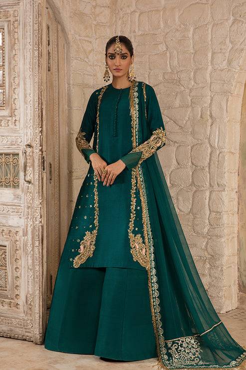 Saffron | Persia Wedding Collection | Emerald Elegance - Pakistani Designer Dress - by Saffron | Type: Formal - 100% Original at Saira Sultan