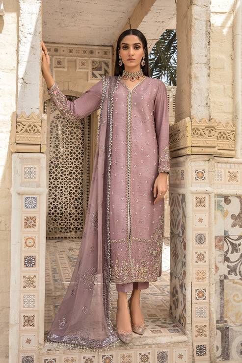 Saffron | Persia Wedding Collection | Plum Velvet - Pakistani Designer Dress - by Saffron | Type: Formal - 100% Original at Saira Sultan