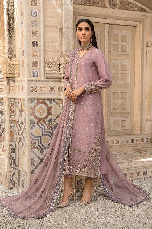 Saffron | Persia Wedding Collection | Plum Velvet - Pakistani Designer Dress - by Saffron | Type: Formal - 100% Original at Saira Sultan