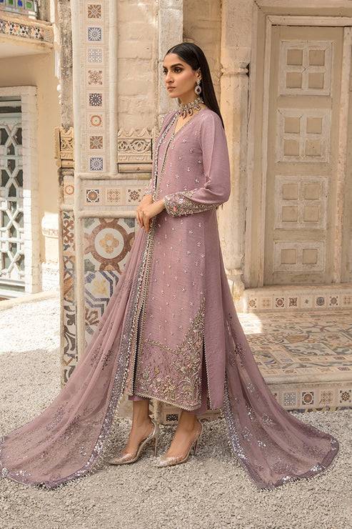 Saffron | Persia Wedding Collection | Plum Velvet - Pakistani Designer Dress - by Saffron | Type: Formal - 100% Original at Saira Sultan