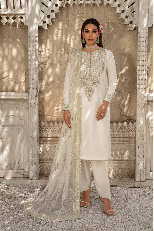 Saffron | Persia Wedding Collection | Pearl White - Pakistani Designer Dress - by Saffron | Type: Formal - 100% Original at Saira Sultan