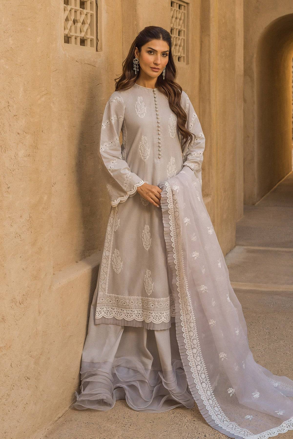 Sahar | Mirage Spring Luxury 24 | Chikankari 3 Piece - Pakistani Designer Dress - by Sahar | Type: Luxury - 100% Original at Saira Sultan