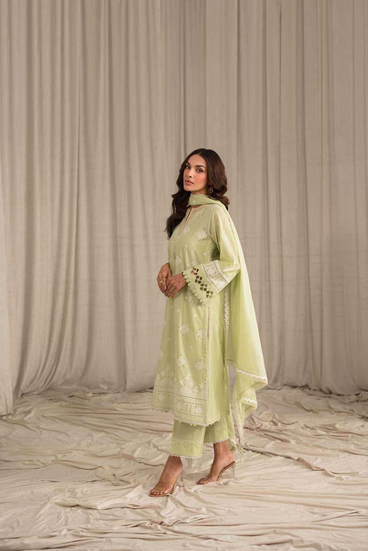 Sahar | Mirage Spring Luxury 24 | Chikankari 3 Piece - Pakistani Designer Dress - by Sahar | Type: Luxury - 100% Original at Saira Sultan