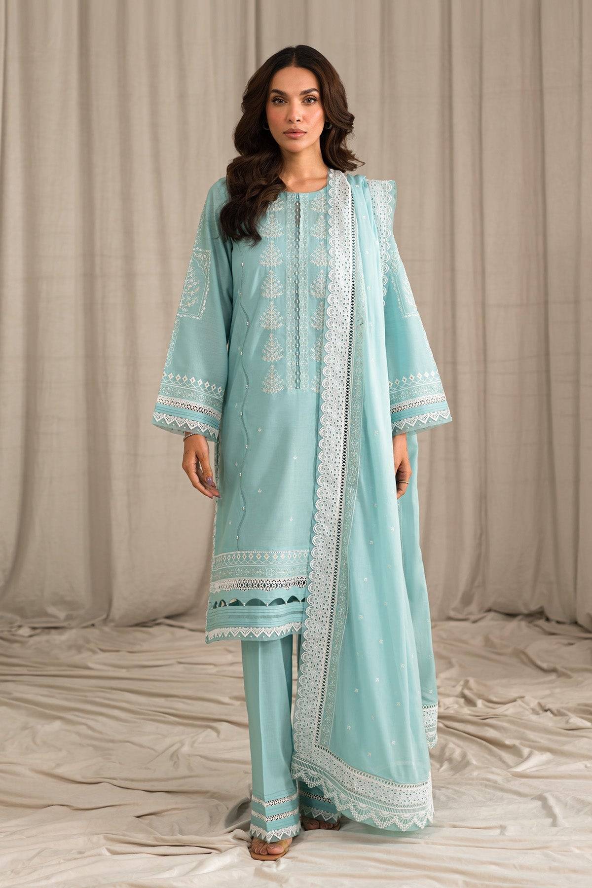 Sahar | Mirage Spring Luxury 24 | Chikankari 3 Piece - Pakistani Designer Dress - by Sahar | Type: Luxury - 100% Original at Saira Sultan
