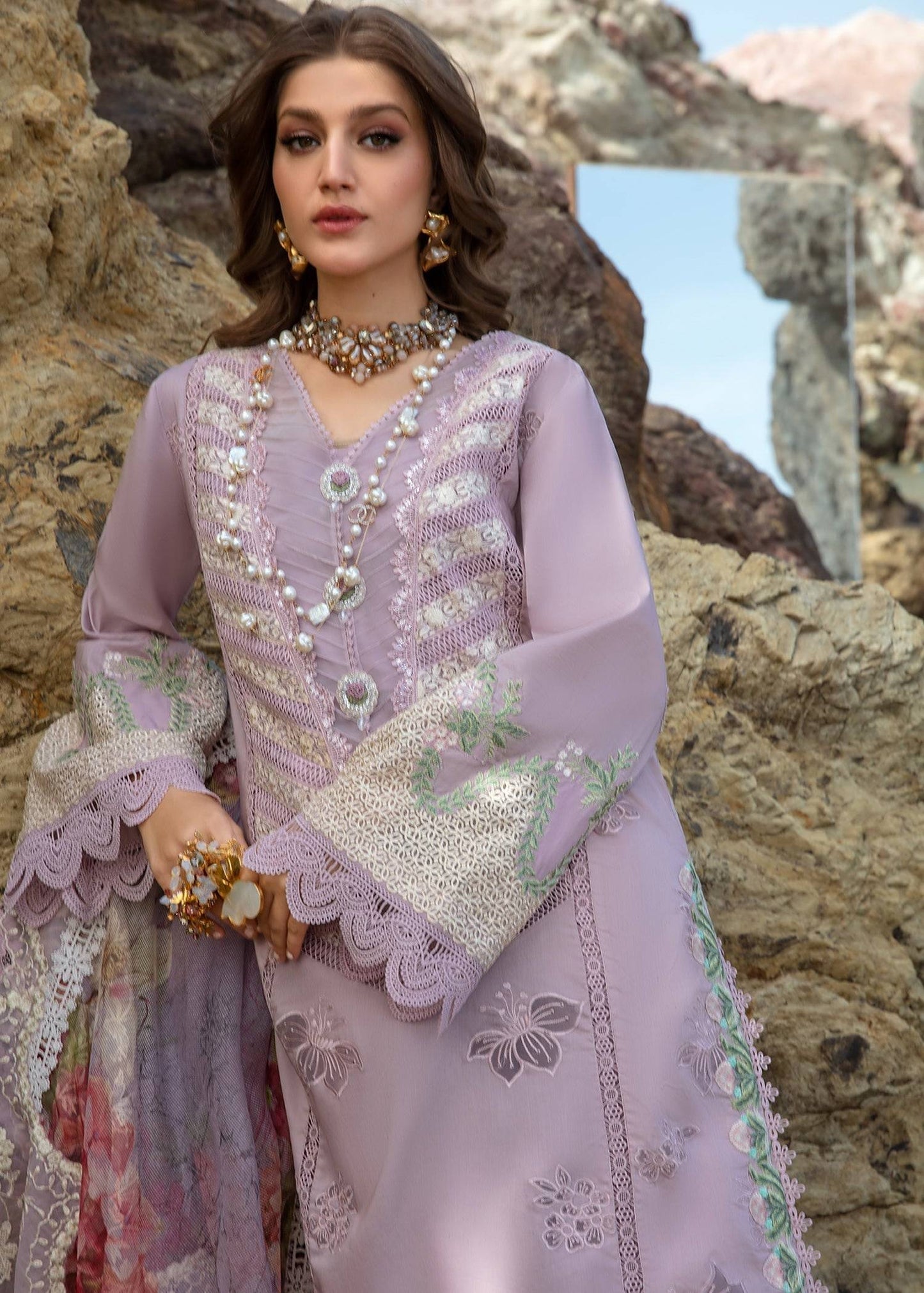 Crimson | Lawn 24 | Lillie de Jong - Amethyst - Pakistani Designer Dress - by Crimson | Type: Luxury - 100% Original at Saira Sultan