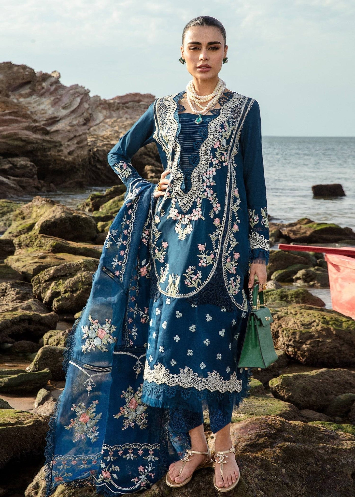 Crimson | Lawn 24 | Lolita - Lapis - Pakistani Designer Dress - by Crimson | Type: Luxury - 100% Original at Saira Sultan