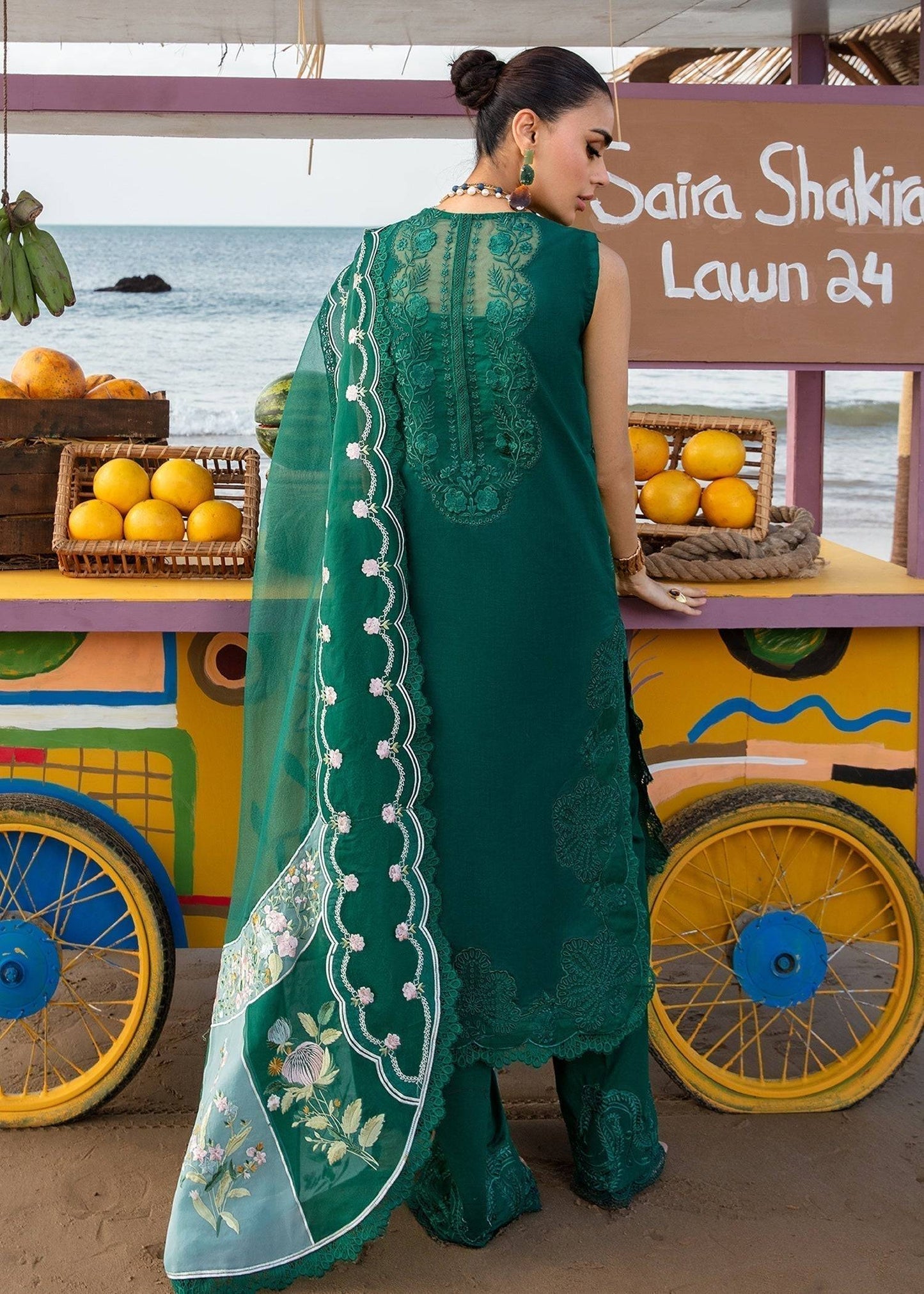 Crimson | Lawn 24 | Ulysses - Seaweed - Pakistani Designer Dress - by Crimson | Type: Luxury - 100% Original at Saira Sultan