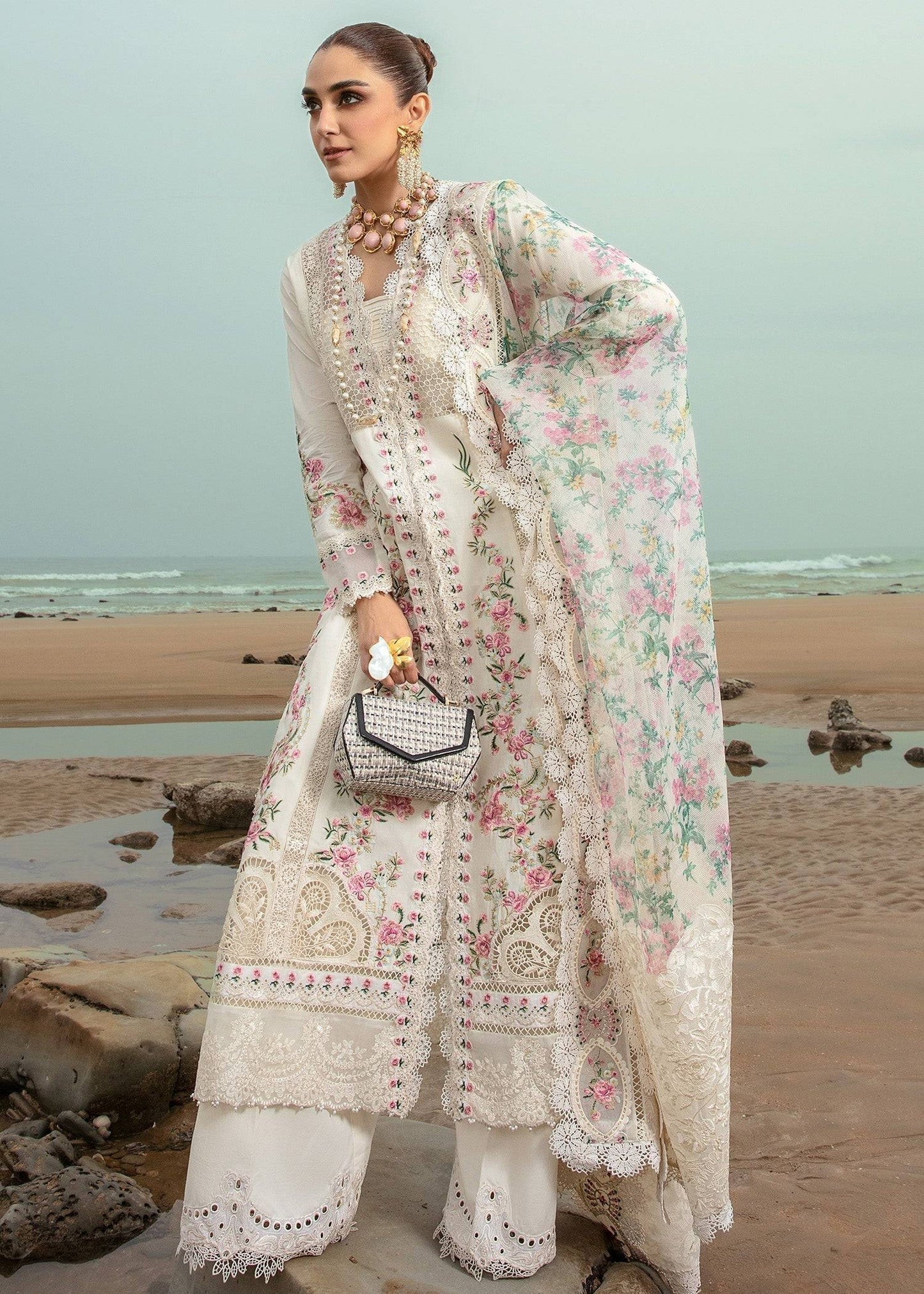 Crimson | Lawn 24 | Dove's Song - Cloud - Pakistani Designer Dress - by Crimson | Type: Luxury - 100% Original at Saira Sultan