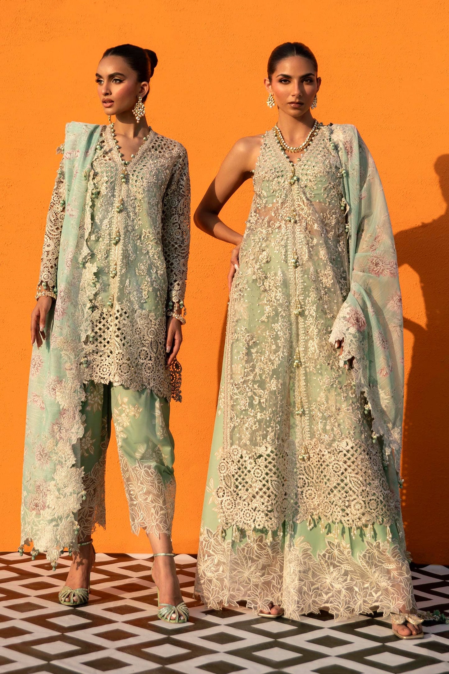 Sana Safinaz | Nura Festive 24 | N241-007-3CV - Pakistani Designer Dress - by Sana Safinaz | Type: Bridal - 100% Original at Saira Sultan