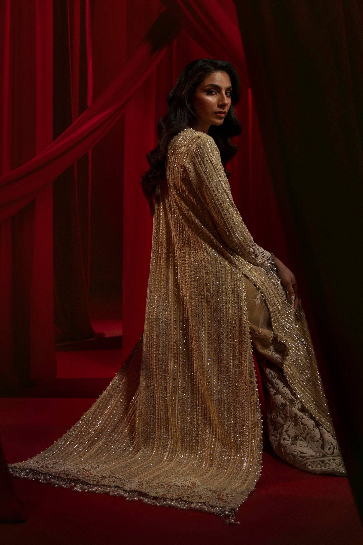 Sana Safinaz | Nura Festive 24 | N241-008-3CJ - Pakistani Designer Dress - by Sana Safinaz | Type: Bridal - 100% Original at Saira Sultan