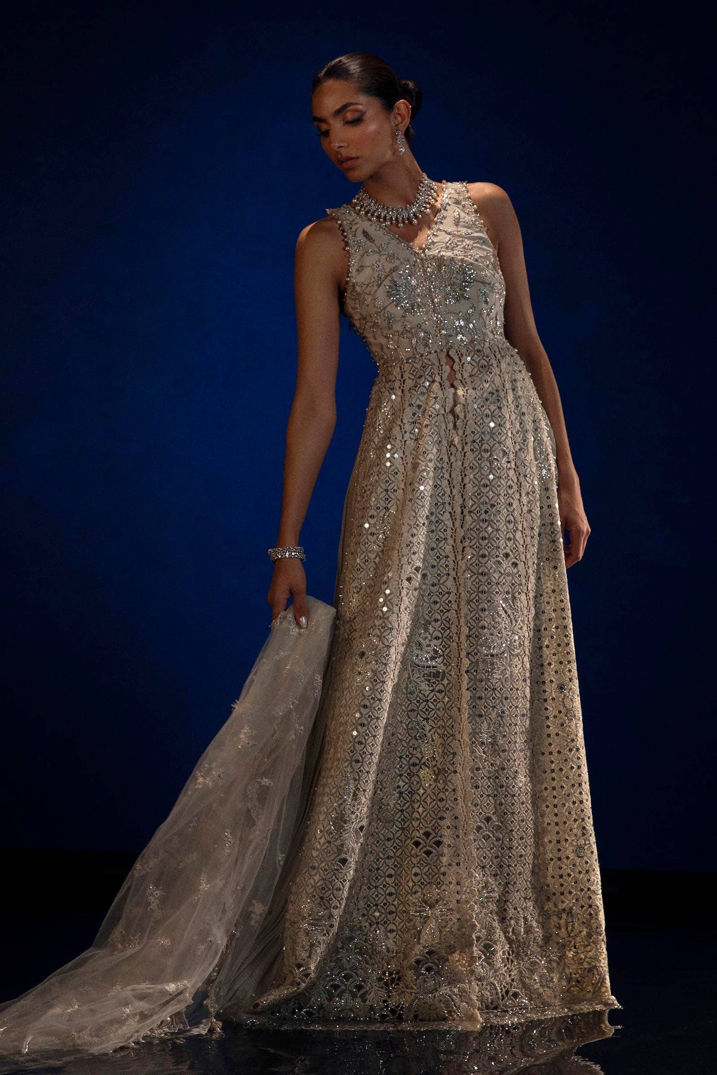 Sana Safinaz | Nura Festive 24 | N241-009-3CT - Pakistani Designer Dress - by Sana Safinaz | Type: Bridal - 100% Original at Saira Sultan